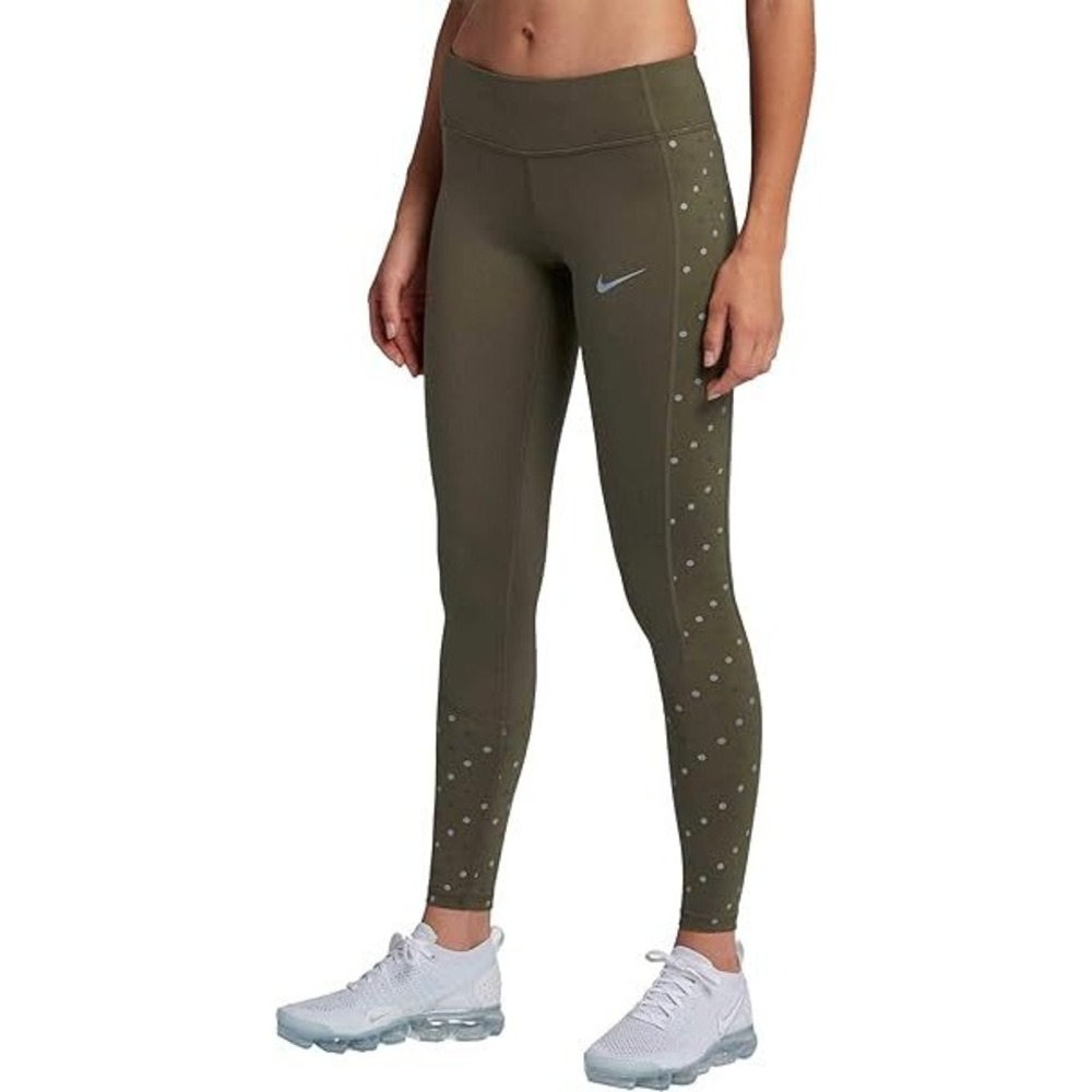 Sz XS Nike Women Racer Flash Running Tights Olive 930383-355 Dri-FIT NWT